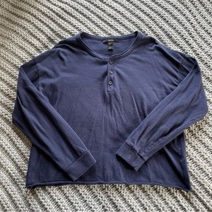 f21 long sleeve button tee
